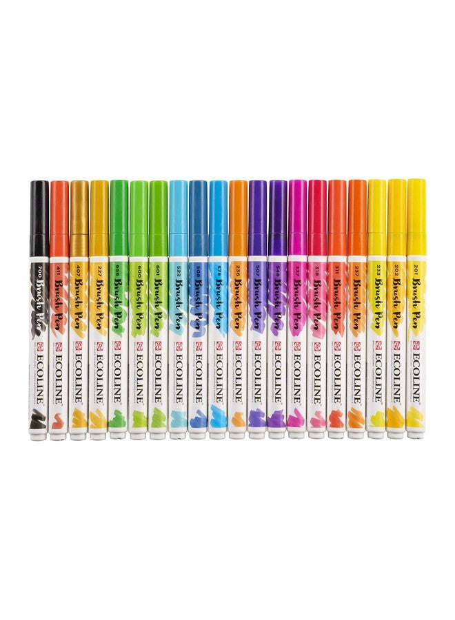 ECOLINE Royal Talens Ecoline Brush Pen Set of 20 Assorted Colors - Image 2
